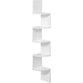 thumbnail image 1 of VASAGLE Estantería Esquinero, Librería Estantería, Estante de Pared Flotante de 5 Niveles con Diseño en Zigzag, Estantería para Libros, Blanco, 1 of 5