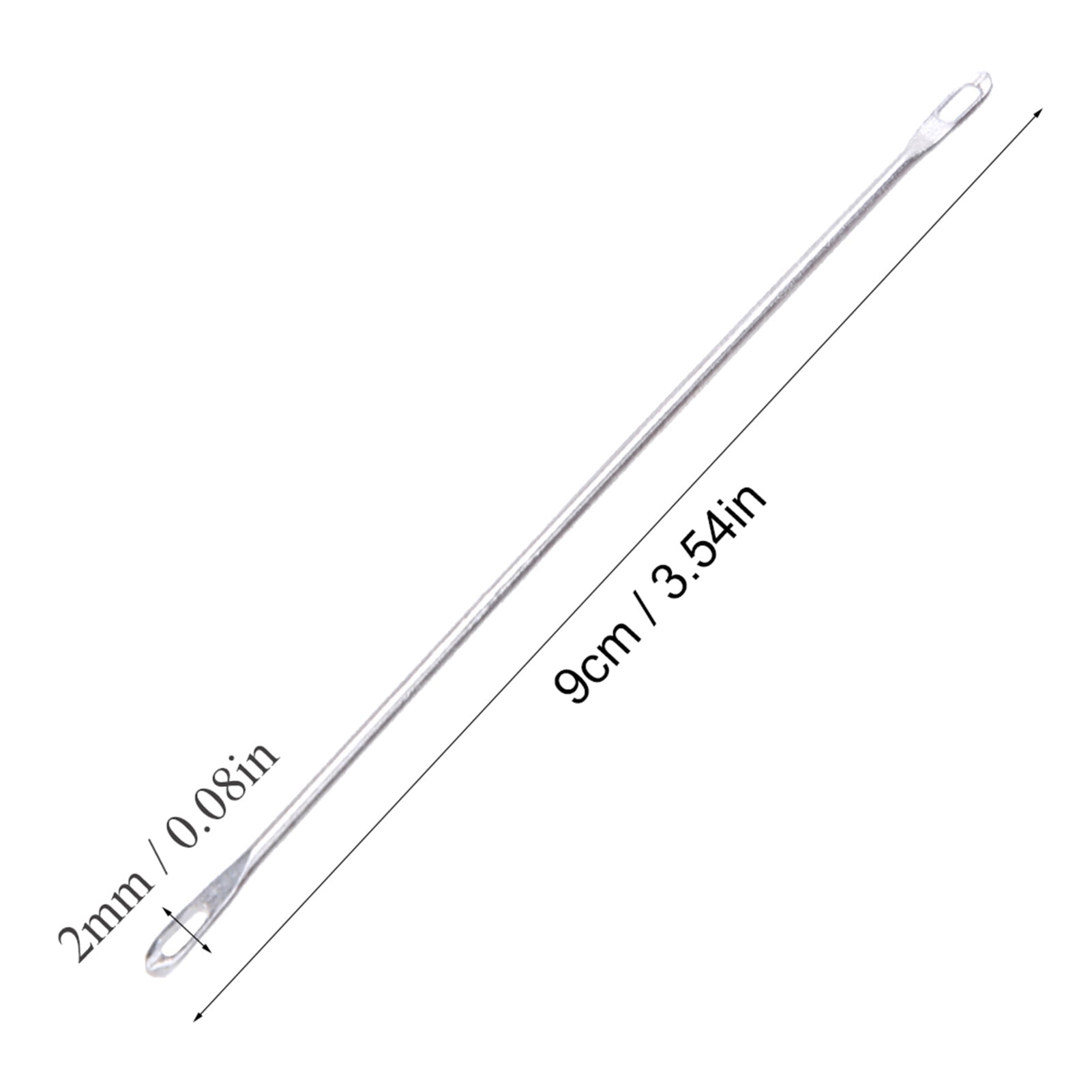 20 Pcs Double Eye Needle Metal 9cm Long Transfer Fit for Knitting Machine