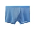 thumbnail image 2 of Jinhomg Mens Plus Size Boxers Soft Comfy Ice Silk Trunks Underwear Lightweight Breathable Elastic Waistband Boxer Briefs Daily Underpants Todays Deals Sky Blue XXL, 2 of 3