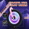 thumbnail image 3 of JoyStone Colorful Lighting 12 Inch Toddler Balance Bike, Kids Training Balance Bike with Adjustable Seat, Customize Plate, Flat-Free Tires, No Pedals Bike Gift for Boys Girls, Pink, 3 of 11