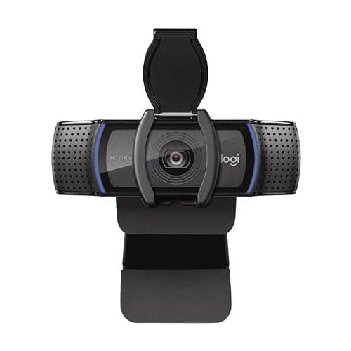 Logitech C920S Pro HD Webcam Bundle with Knox Gear Webcam Stand with Selfie Ring Light and 4-Port USB Hub (3 Items)