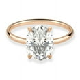thumbnail image 3 of Cora Jewellery 1.68CT Oval Moissanite Solitaire Engagement Ring for Women, 14K Rose Gold, 3 of 8