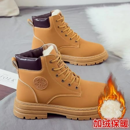 

Autumn and Winter new men‘s shoes Martin boots men‘s high-top boots mid-top overalls boots fleece-lined warm shoes men‘s leather shoes