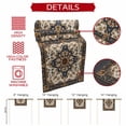 thumbnail image 5 of Boho Ethnic Short Table Runner 36 Inches Long,Vintage Bohemian Traditional Floral Classic Cotton Linen Table Runners Dresser Scarves,Tabletop Scarf Furniture Cover for Home Dinner Party Decor 13"x36", 5 of 8