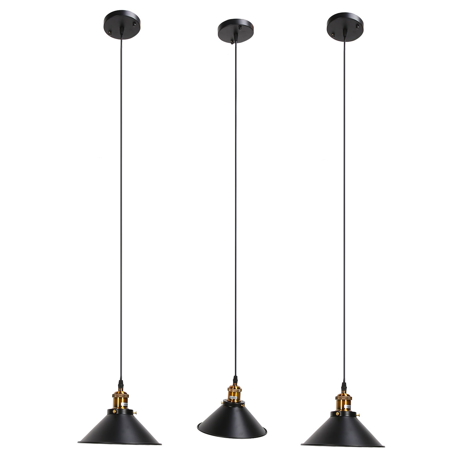 HElectQRIN Industrial Ceiling Lamp,E27 Ceiling Light,3Set E27