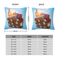 thumbnail image 3 of Rateoe Trip to London Pattern Throw Pillow Cover Premium Pillow Stuffer Sham Square for Decorative Cushion Bed Couch Sofa(Pillow insert not included), 3 of 8
