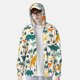 thumbnail image 2 of Fotbe Dinosaurs and Tropical Leaves Chaqueta con Protección Solar UPF 50+ para Hombre y Mujer, Camisa con Capucha y Bolsillos-Small, 2 of 7