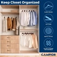 thumbnail image 3 of Cherry Wooden Hangers 5 Pack – Heavy-Duty with 360° Swivel Hook, Non-Slip, Pants Bar & Shoulder Grooves - Wooden Hangers for Suits, Jackets, Dresses & Camisoles, Space-Saving and Smooth Finish, 3 of 7