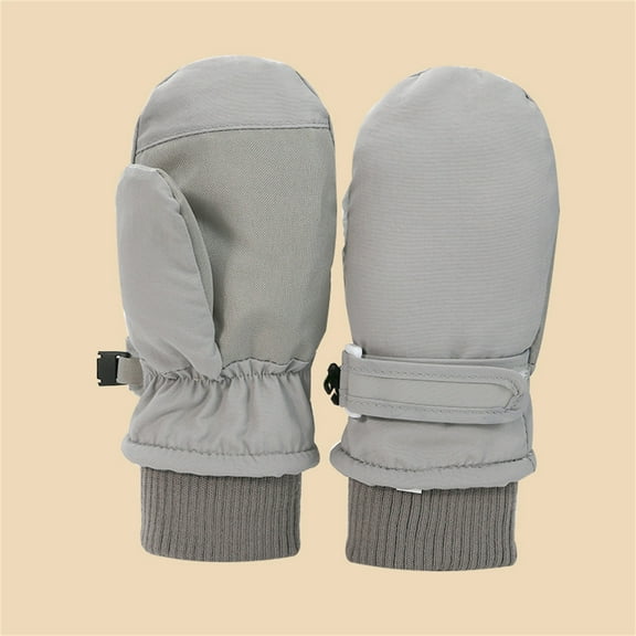 Pitauce Toddler Kids Winter Snow Ski Gloves Warm Fleece Waterproof Mittens Gloves Thick Insulated Gloves for Snowboarding Snow Sports