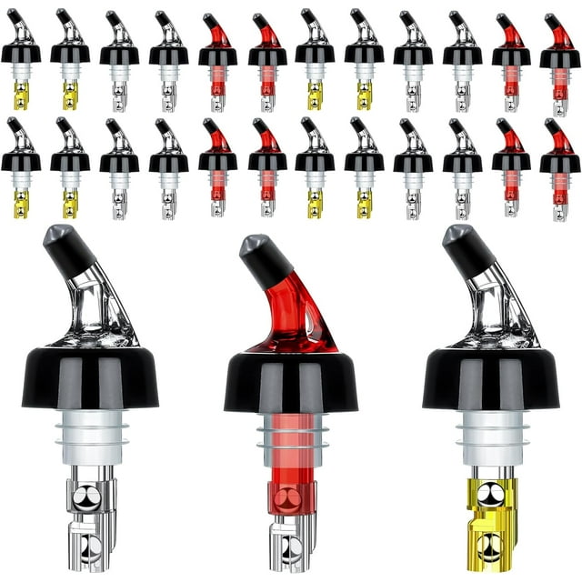 Automatic Measured Bottle Pourer - Quick Shot Spirit Measure Pourer Drinks Wine Cocktail Dispenser Home Bar Tools - 1oz/30ml (24 pack)