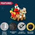 thumbnail image 5 of Joyfy 6ft Christmas Inflatables Santa on Sleigh with 2 Reindeer Outdoor Decorations,Christmas Blow Ups Yard with Built-in LEDs for Holiday Party Garden Lawn Decor, 5 of 9