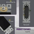 thumbnail image 4 of ENERLITES Decorator On/Off Paddle Switch with Wall Plates, Single Pole, 3 Wire, Grounding Screw, Residential Grade, 15A 120V/277V, UL Listed, 91150-BKWP, Black, 4 of 5