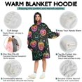thumbnail image 5 of Wearable Oversized Blanket,Colorful Halloween Pumpkins Wearable Blanket Hoodie for Adults,Cozy Hooded Blankets with Super Pockets,Super Warm Fuzzy Pullover for Women & Men, 5 of 6
