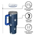 thumbnail image 4 of OBREWU Paw Print Tumbler with Handle and Lid,Paw Print 40oz Double Wall Vacuum Insulated Tumbler,Cups Gift for Women and Men, 4 of 7