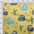 thumbnail image 3 of oneOone Georgette Viscose Yellow Fabric Kawai Sewing Material Print Fabric By The Yard 42 Inch Wide-CL, 3 of 5