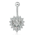 thumbnail image 1 of serony Heart Gear Shaped Navel Belly Button Rings Copper Barbells Umbilical Nail Studs Body Piercing Jewelry, 1 of 9