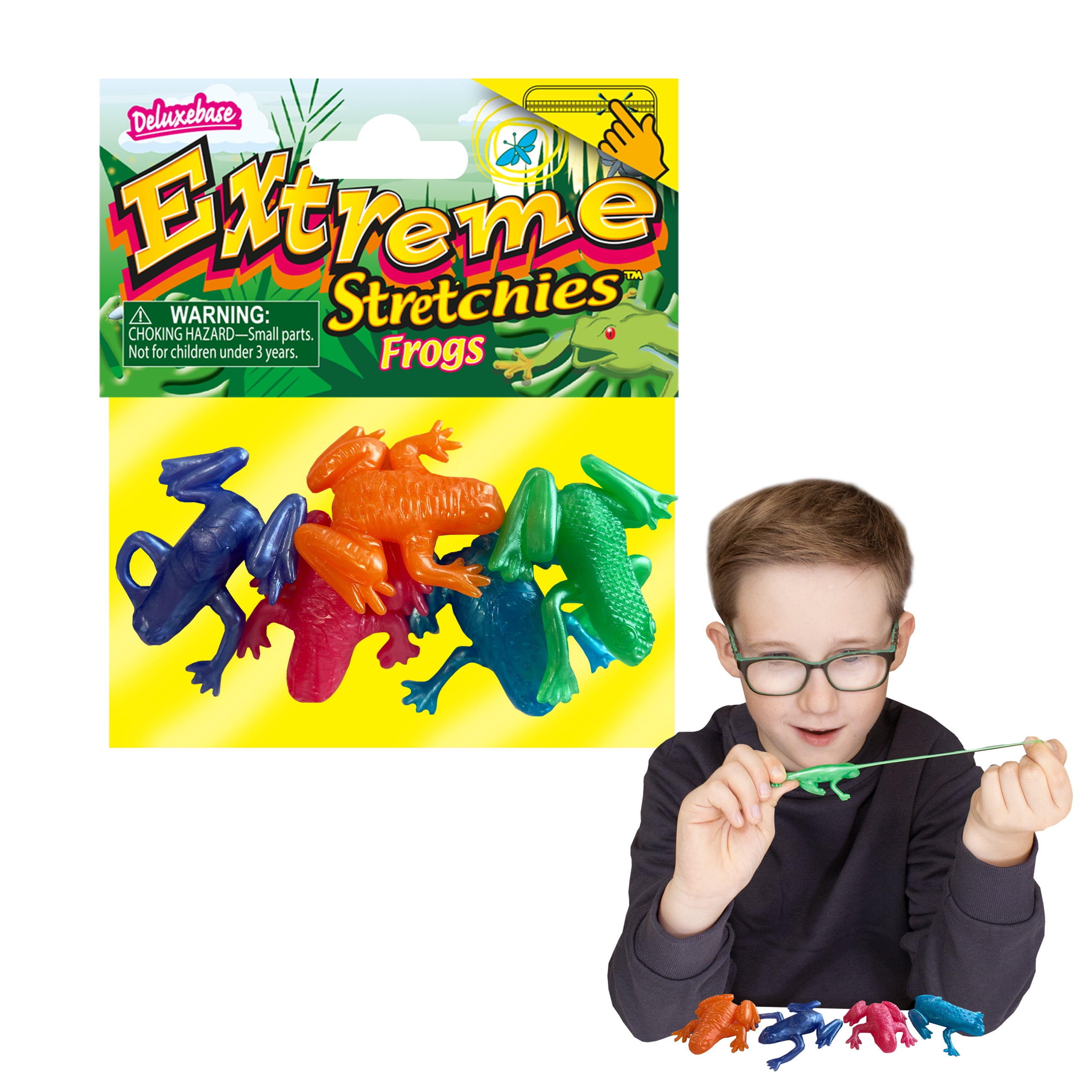 Extreme Stretchies Frog from Deluxebase Pack of 6 Small Reptile Extreme Stretchies Frog from Deluxebase Pack of 6 Small Reptile