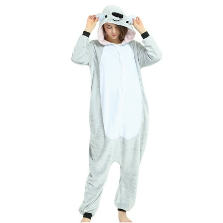 

Haykey Mens Pajamas Set One Piece Pajamas Mens Autum Winter Long Sleeve Mesh Patchwork Hooded Sweatshirt Outwear Tops Animal Pajamas