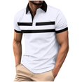 thumbnail image 4 of Blmnix Polo Shirts T Shirts for Men Golf Shirt Muscle Oversized T-Shirts Collared Short Sleeve White Tee Shirts Mens,M, 4 of 5