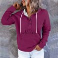 thumbnail image 1 of ICHUANYI Clearance Women's Fashion Printed Pocket Long Sleeve Blouse Casual Tops Sweatershirt Button Hoodies ICHUANYI "ICHUANYI", 1 of 6