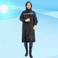 thumbnail image 3 of Poncho impermeable multifuncional para exteriores, de una pieza, para escalada, senderismo y con capucha para hombres y mujeres (talla única, color negro)., 3 of 6