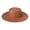 Khaki, variant on Women's Wide Brim Flat Top Felt Fedora Hat: Vintage Felt Hat for Formal & Casual Styling