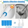 thumbnail image 6 of GPED Disposable Toilet Brush, Toilte Wand Kit, Toilet Brush and Holder with 40 Refills, Wall Mounted Toilet Brush, Toilet Bowl Cleaners for Bathroom Cleaning - Blue (Ocean Fresh Scent), 6 of 7