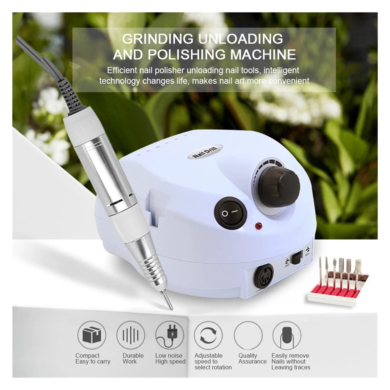 15W Efficient Electric Nail Drill Machine 35000RPM Professional Pen Manicure Machine Milling-Cutter Nails Tools 3C