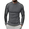 thumbnail image 2 of Zedker Men's Colorblock Crewneck Pullover Sweaters Slim Fit Long Sleeve Knitted Raglan Shirts for Men, 2 of 9