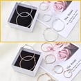 thumbnail image 4 of 12 Pairs 6 Sizes Beading Earring Hoop Round Earrings Hypoallergenic Hoop Earrings Open Beading Hoop Earring Findings for DIY Crafts Gift Wedding Party Festival Favor(Gold, Silver), 4 of 5