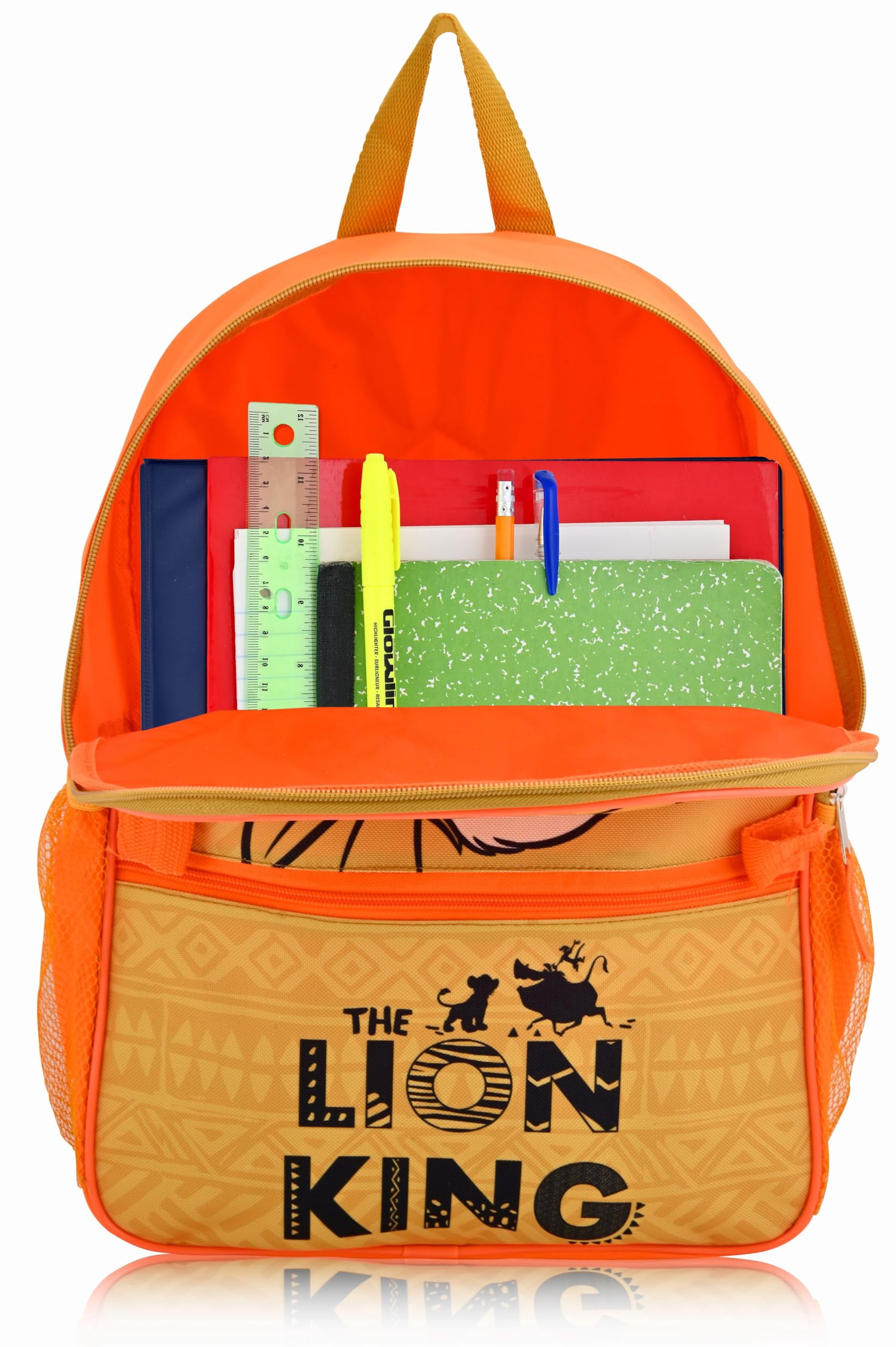 Disney Lion King Backpack With Lunch Box for Boys | Lion King Insulated Lunch Bag Lunch Box for Boys, Girls, Toddlers | Lion King Yellow Backpack for School and Reusable Lunchbox