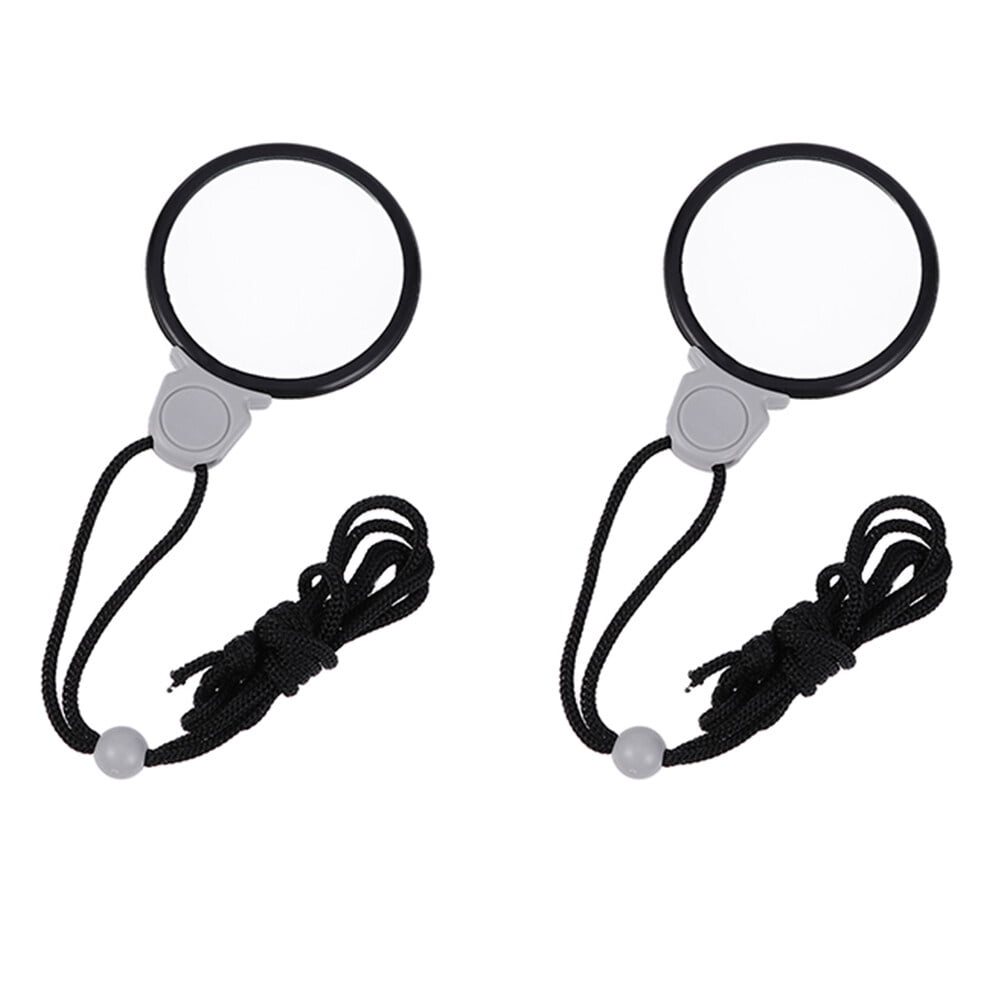 2Pcs Convenient Necklace Magnifiers Hanging Loupes Monocle Lens (As