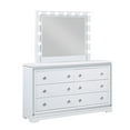 thumbnail image 5 of Maklaine Contemporary 4-Piece Wood Queen Panel Bedroom Set in White, 5 of 6