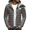 thumbnail image 4 of Ceisia Men's Winter Warm Hooded Solid Color Casual Style Jacket - polyester for Daily & Outdoor Wear Gift, 4 of 9