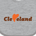thumbnail image 4 of Inktastic Cleveland Heart Solid Orange Boys or Girls Baby Bib, 4 of 4