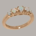 thumbnail image 2 of LBG British Made 14k Rose Gold Natural Opal Womens Promise Ring - 33 size options - Size 8.75, 2 of 6