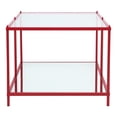 thumbnail image 3 of Furniture of America Mendry Table Basse en Métal à 1 Tablette, Rouge, 3 of 5
