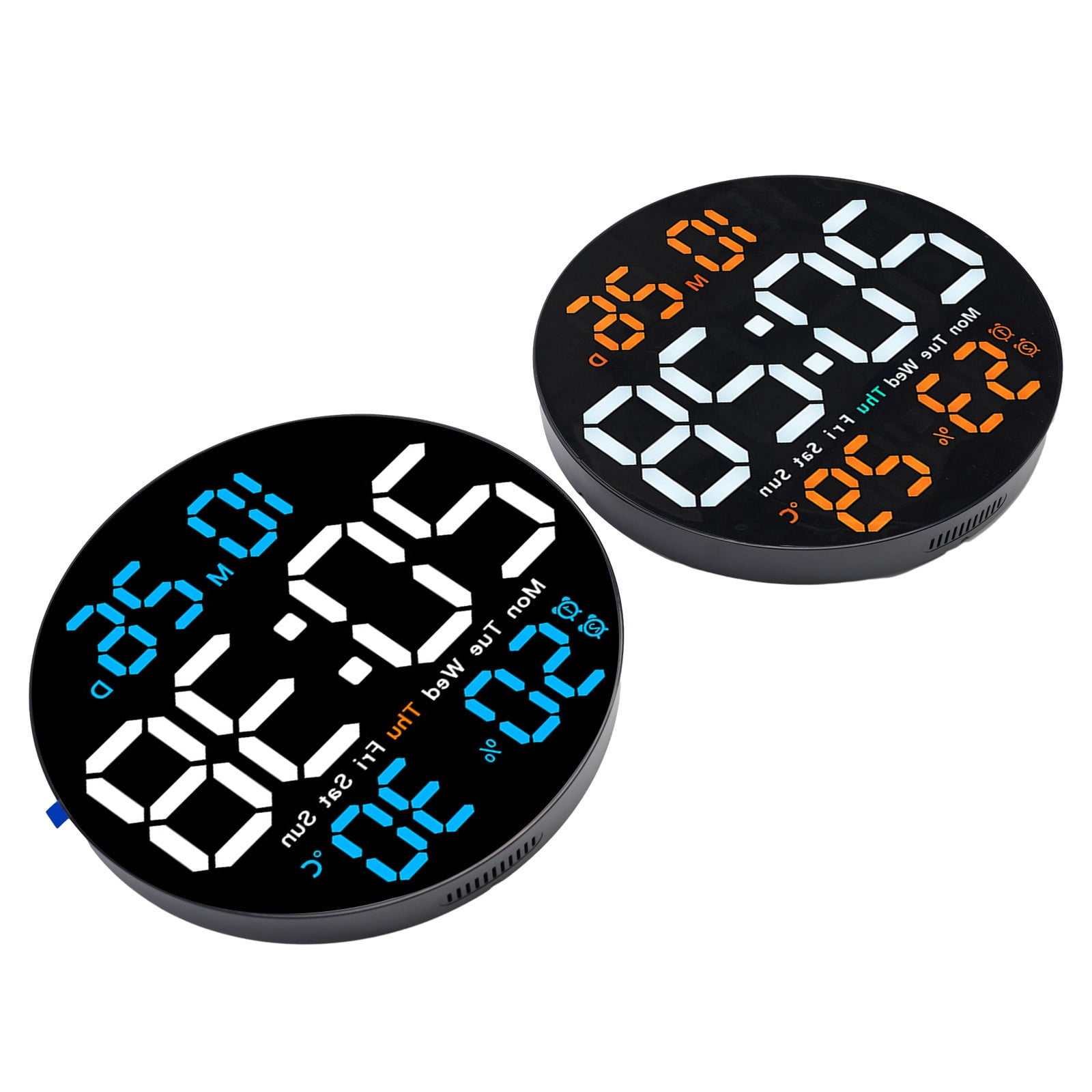 Leke 10 Inch Digital Wall Clock with Alarm Temperature and Hygrometer