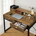 thumbnail image 4 of VINGLI  41.7" Computer Desk with 4 Drawers and Monitor Stand,Small Home Office Study Writing Desk for Small Place, 4 of 7