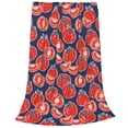 thumbnail image 2 of Honeii Hand Drawn Tomatoes Print Fleece Blanket - Throw Blanket for Bed, Sofa, Couch, Camping, and Travel , Microplush Ultra Soft Warm Blanket-50"x40", 2 of 7