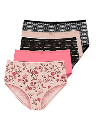 Women 5 Pack Panties, Black/Pink Combo