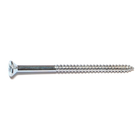 #12 x 3-1/2 Zinc Plated Steel Phillips Flat Head Wood Screws (15 pcs.)
