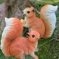 thumbnail image 3 of EeaseMX 2 mini ardillas en miniatura, decoración animal, microadornos paisajísticos, adornos de jardinería, 3 of 7