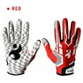 thumbnail image 2 of HLONK Wanfen Gants de Football pour Jeunes Prise en Silicone Rouge/blanc m, 2 of 5