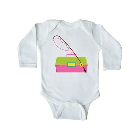 

Inktastic Fishing Tackle Girls Gift Baby Girl Long Sleeve Bodysuit