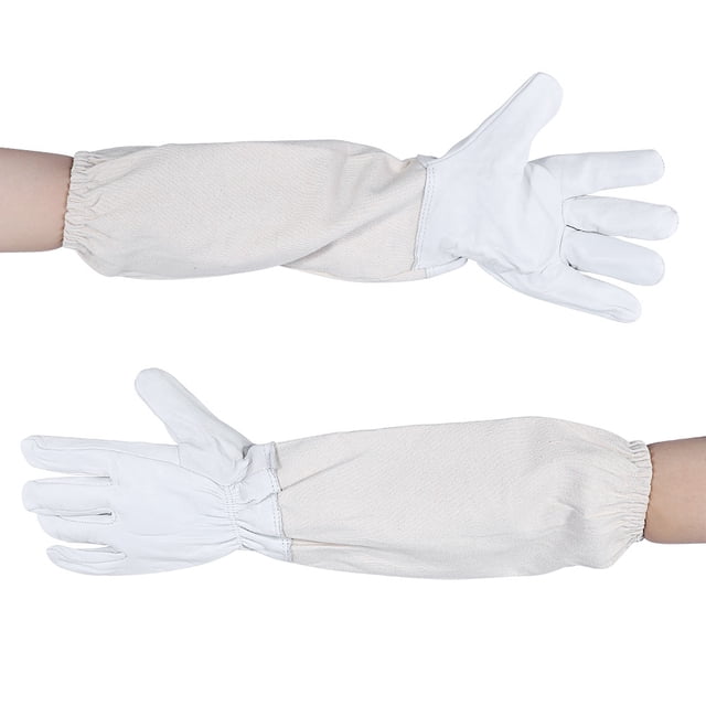 Guantes de apicultura, protectores de apicultura de piel de cabra, mangas de apicultor, protección de apicultura, artesanía Superior