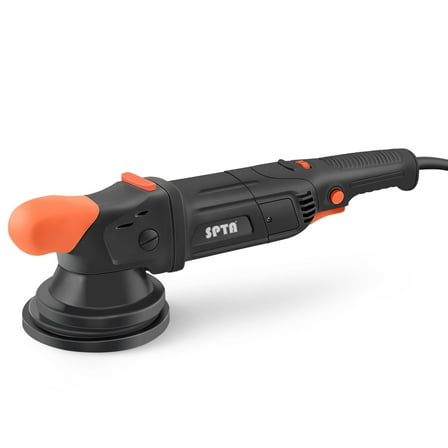 SPTA CP503 1100W 5 Inch 8mm Orbit Forced Dual Action Polisher Power Supply Cord For Car Polishing and Waxing