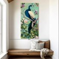 thumbnail image 2 of Elephant Stock Pretty Peacock I Wall Art - Vertical Canvas Wall Art - Living Room Wall Decor - Animal Canvas - Blue And Green Decor By Julia Purinton - 27" x 54", 2 of 8
