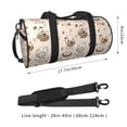 thumbnail image 2 of Balery Chicken With Floral Bolsa de Gimnasio para Mujeres y Hombres, Bolsa de Viaje Impermeable, Bolsa de Fin de Semana con Compartimento para Zapatos y Bolsillo Húmedo, 2 of 6