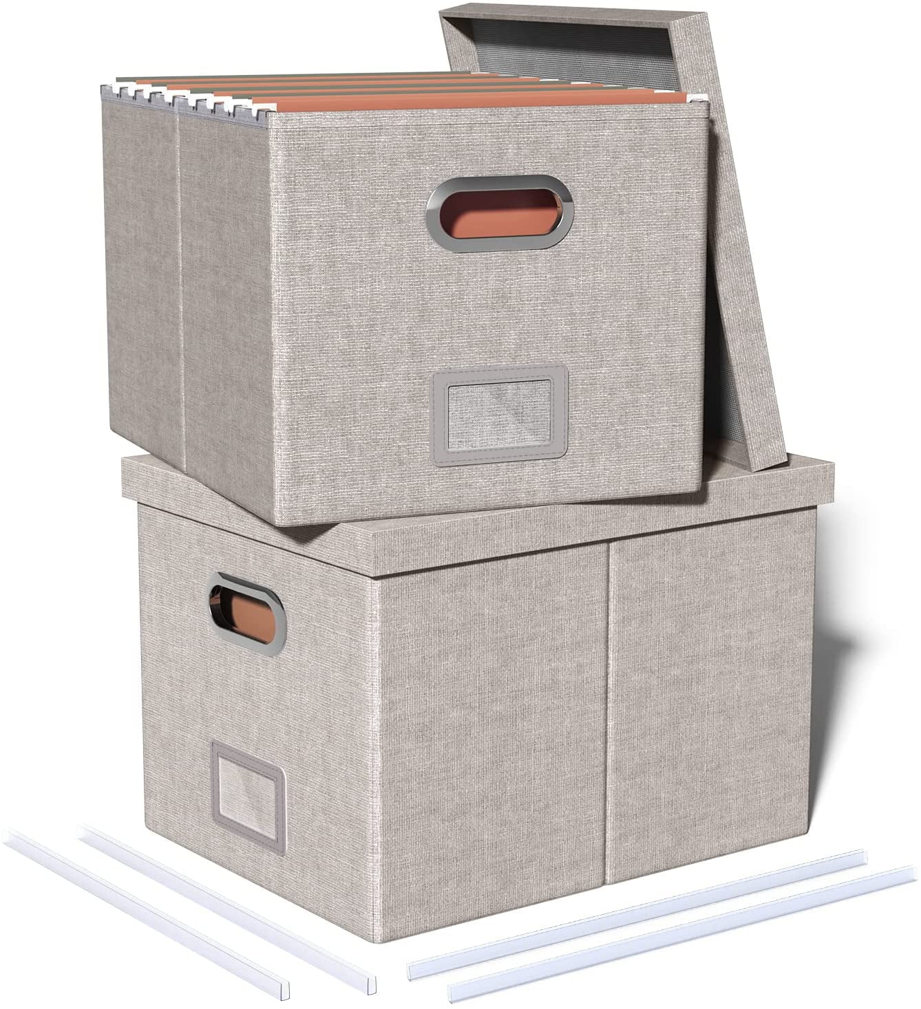 File Storage Organizer Box,Filing Box,Portable File Box with Lid,Fit